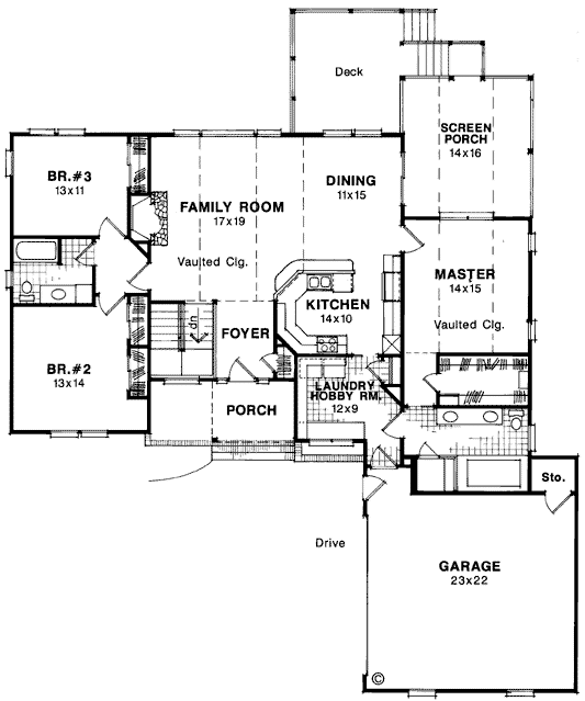 Main Floor Plan for House Plan #112981