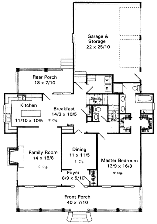 Main Floor Plan for House Plan #116691