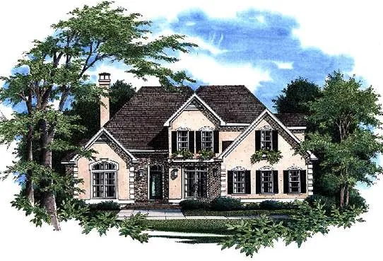 Full Rendering for House Plan #114202