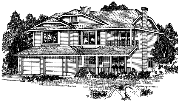 Full Rendering for House Plan #200928