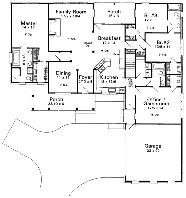 Main Floor Plan for House Plan #111632