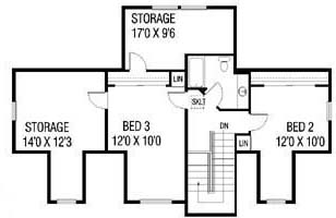 Second Floor Plan for House Plan #169470