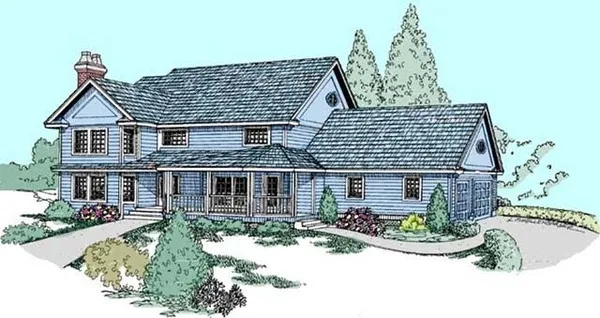 Full Rendering for House Plan #165170