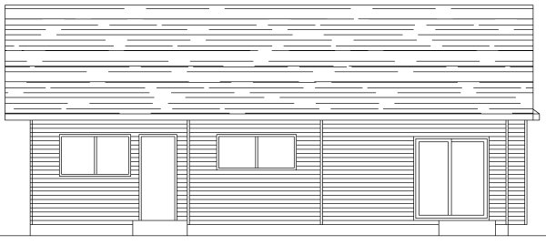 Rear Elevation for House Plan #200929