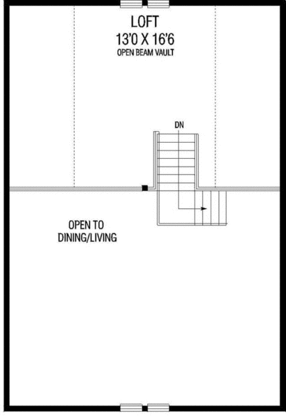 Second Floor Plan for House Plan #164460