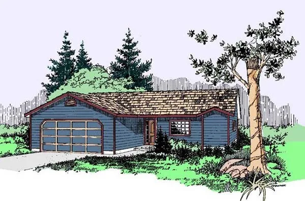 Full Rendering for House Plan #163260