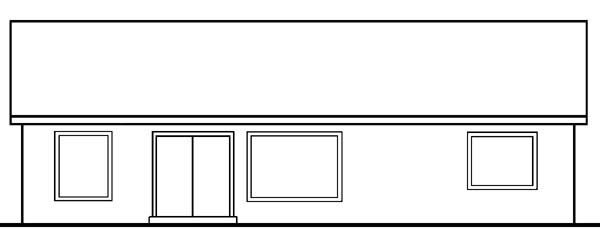 Rear Elevation for House Plan #163260