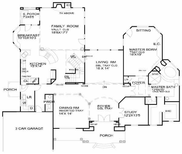 Main Floor Plan for House Plan #394600