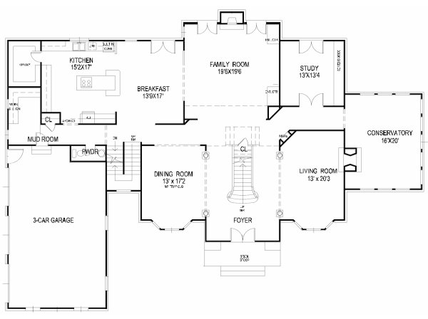 Main Floor Plan for House Plan #397210