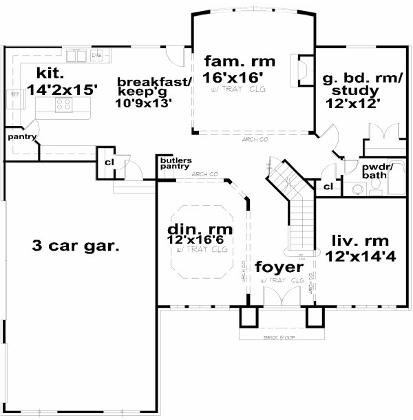 Main Floor Plan for House Plan #398130