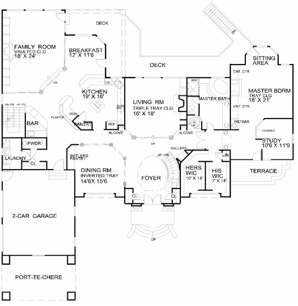 Main Floor Plan for House Plan #396500