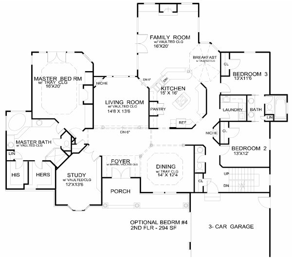 Main Floor Plan for House Plan #391600