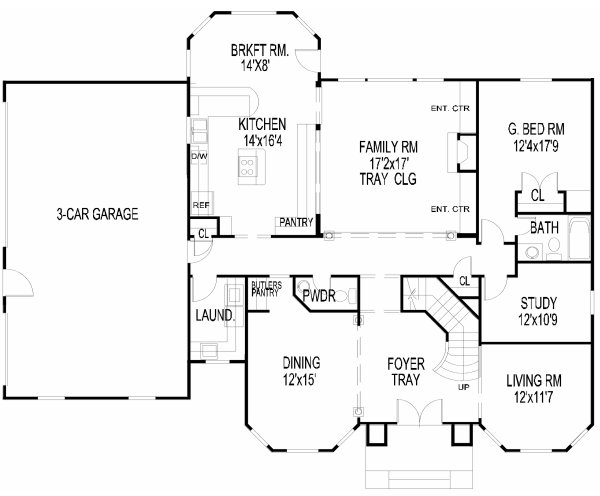 Main Floor Plan for House Plan #390300