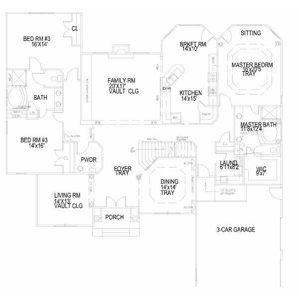 Main Floor Plan for House Plan #396400