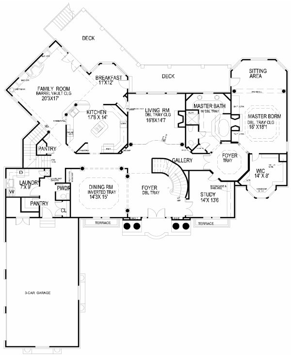 Main Floor Plan for House Plan #397620