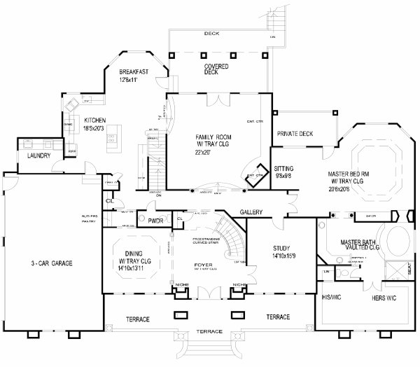 Main Floor Plan for House Plan #395620