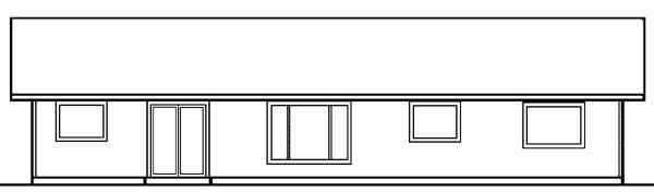 Rear Elevation for House Plan #162440