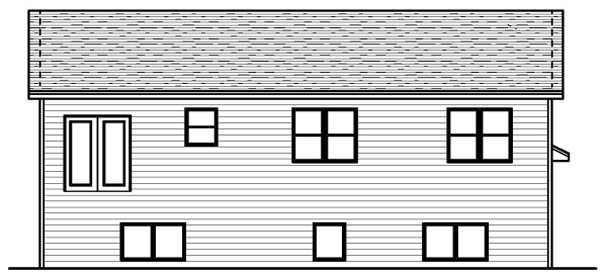 Rear Elevation for House Plan #287322