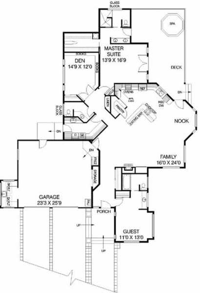 Main Floor Plan for House Plan #169240