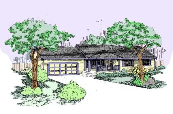 Full Rendering for House Plan #167240