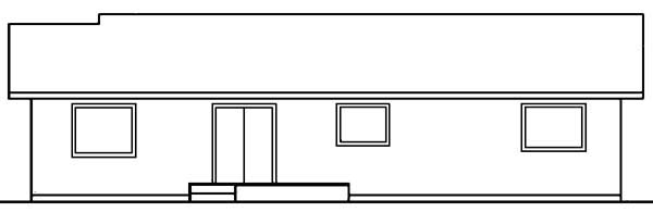 Rear Elevation for House Plan #164140