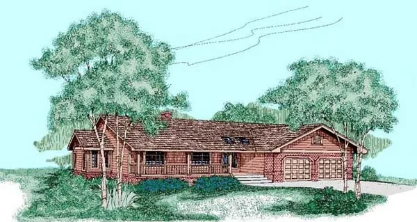 Full Rendering for House Plan #162040