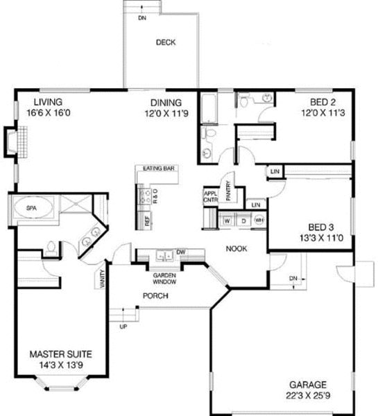 Main Floor Plan for House Plan #167330