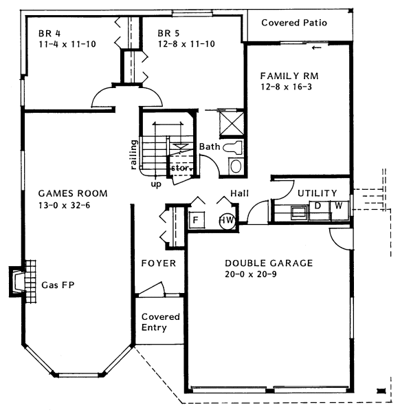 Basement Plan for House Plan #200940