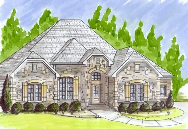 Full Rendering for House Plan #396120