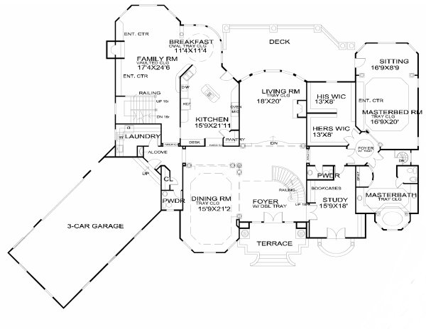 Main Floor Plan for House Plan #390620