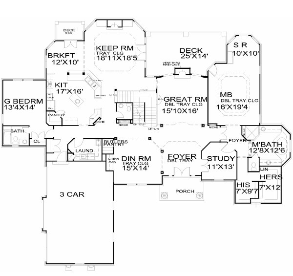 Main Floor Plan for House Plan #390030