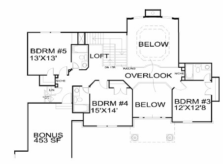 Second Floor Plan for House Plan #390030