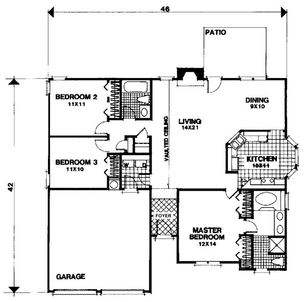 Main Floor Plan for House Plan #273031