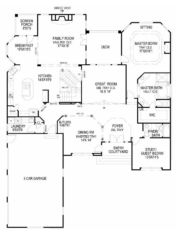Main Floor Plan for House Plan #396110