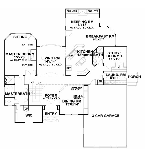 Main Floor Plan for House Plan #394210