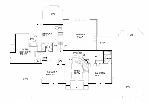 Second Floor Plan for House Plan #392110