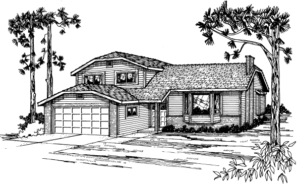 Full Rendering for House Plan #200950