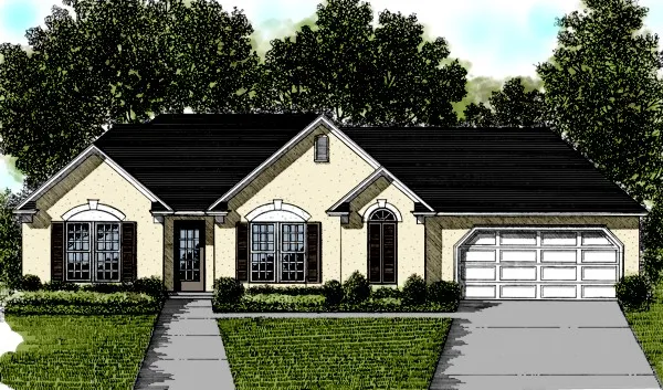 Full Rendering for House Plan #277031