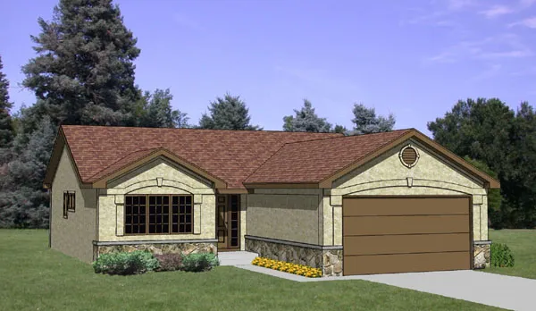Full Rendering for House Plan #367001