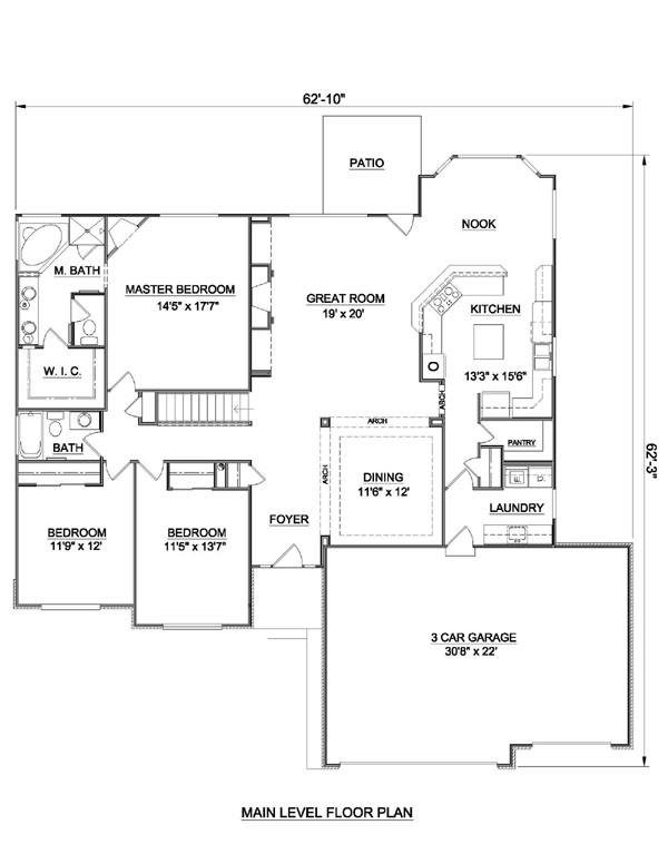 Main Floor Plan for House Plan #361002