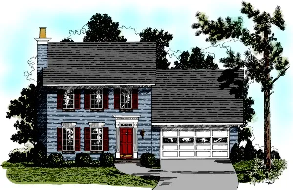 Full Rendering for House Plan #278031