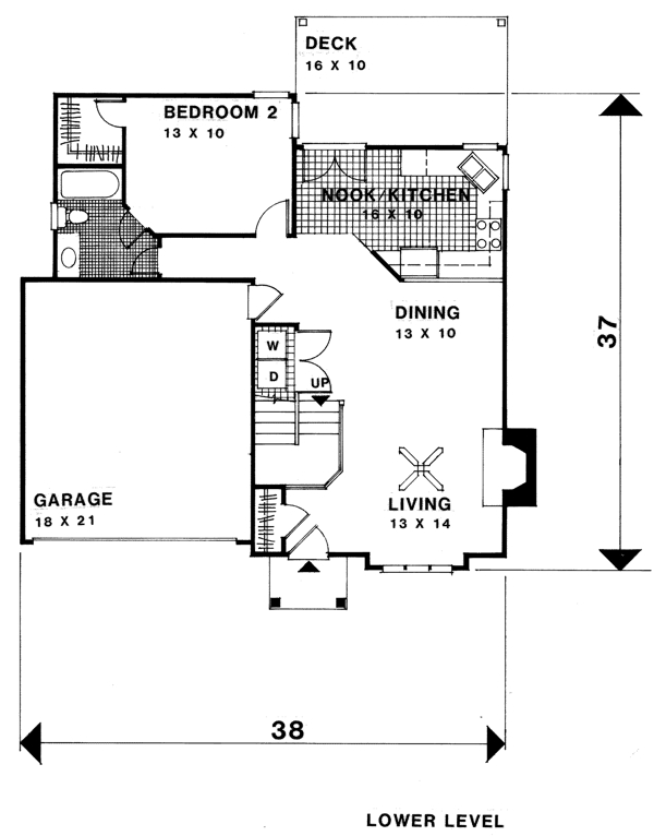 Main Floor Plan for House Plan #274051
