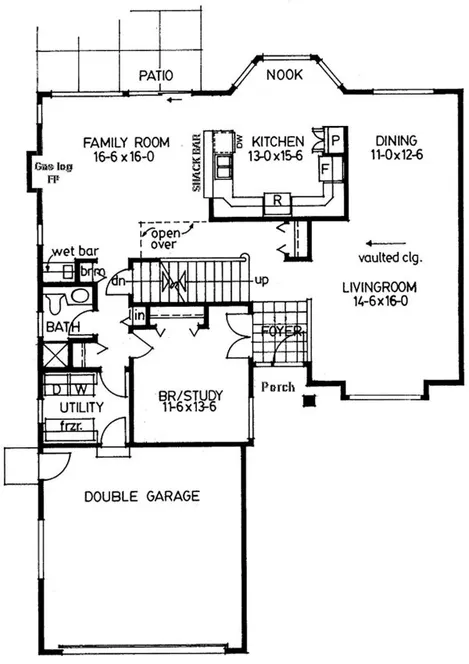 Main Floor Plan for House Plan #200957