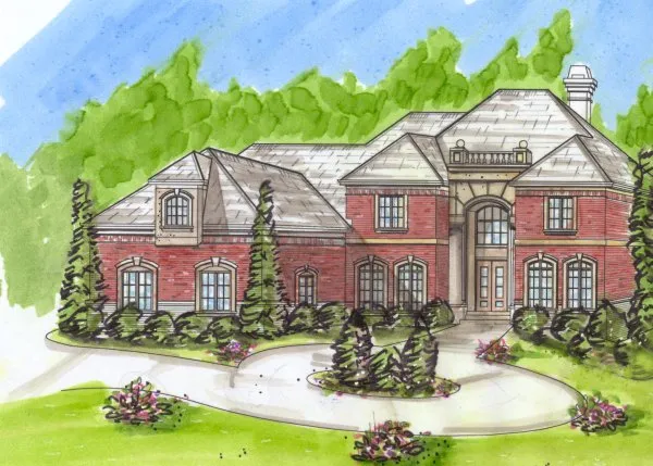 Full Rendering for House Plan #394110