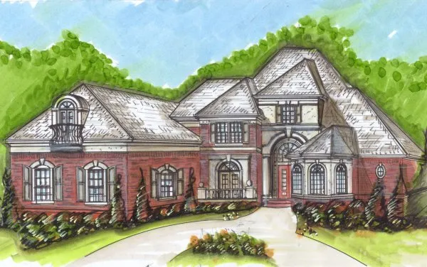 Full Rendering for House Plan #393110
