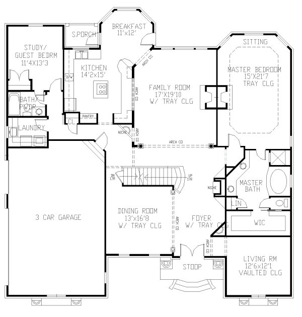Main Floor Plan for House Plan #397110