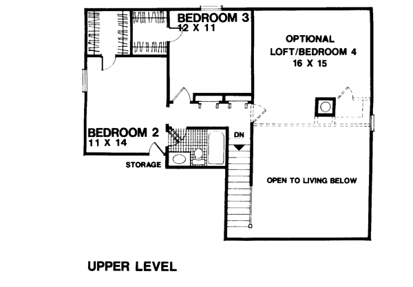 Second Floor Plan for House Plan #270161