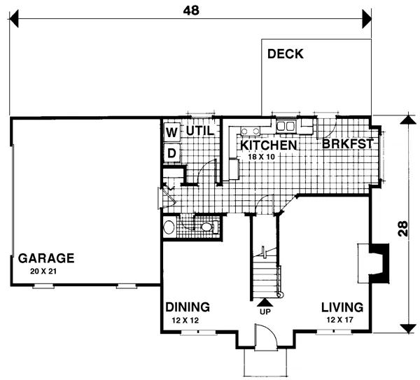 Main Floor Plan for House Plan #271161