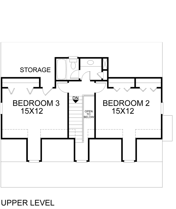 Second Floor Plan for House Plan #272161