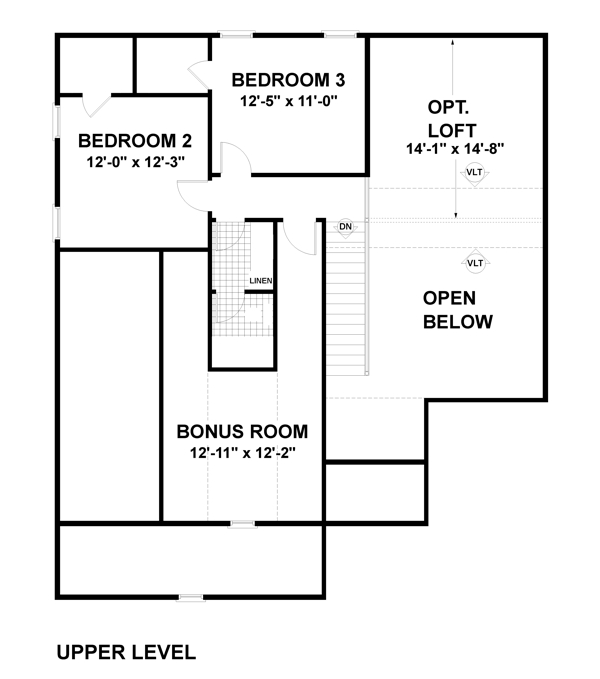 Second Floor Plan for House Plan #275161